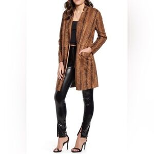 Blank NYC Brown Snake Print Blazer Size M